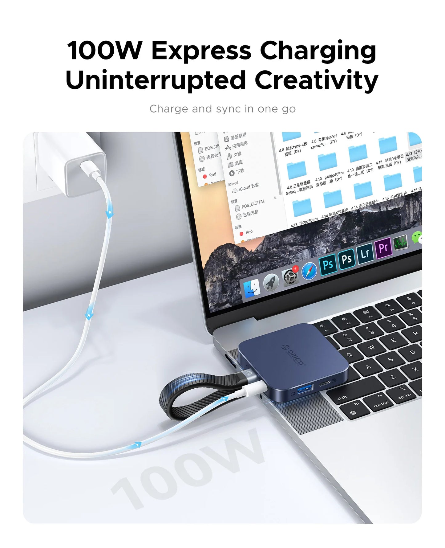 ORICO magnetno ohišje za M.2 2230 NVMe SSD z 10 Gbps USB-C priklopno postajo