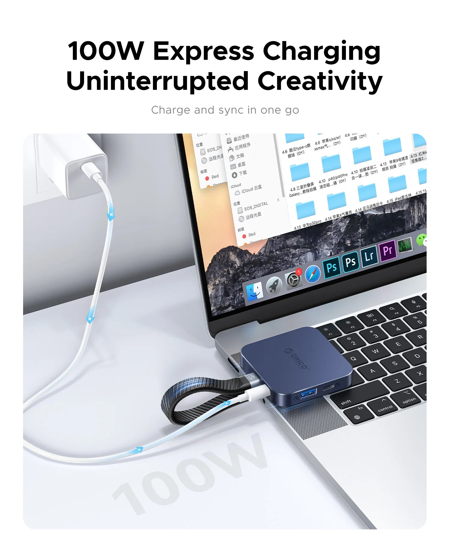 ORICO magnetno ohišje za M.2 2230 NVMe SSD z 10 Gbps USB-C priklopno postajo