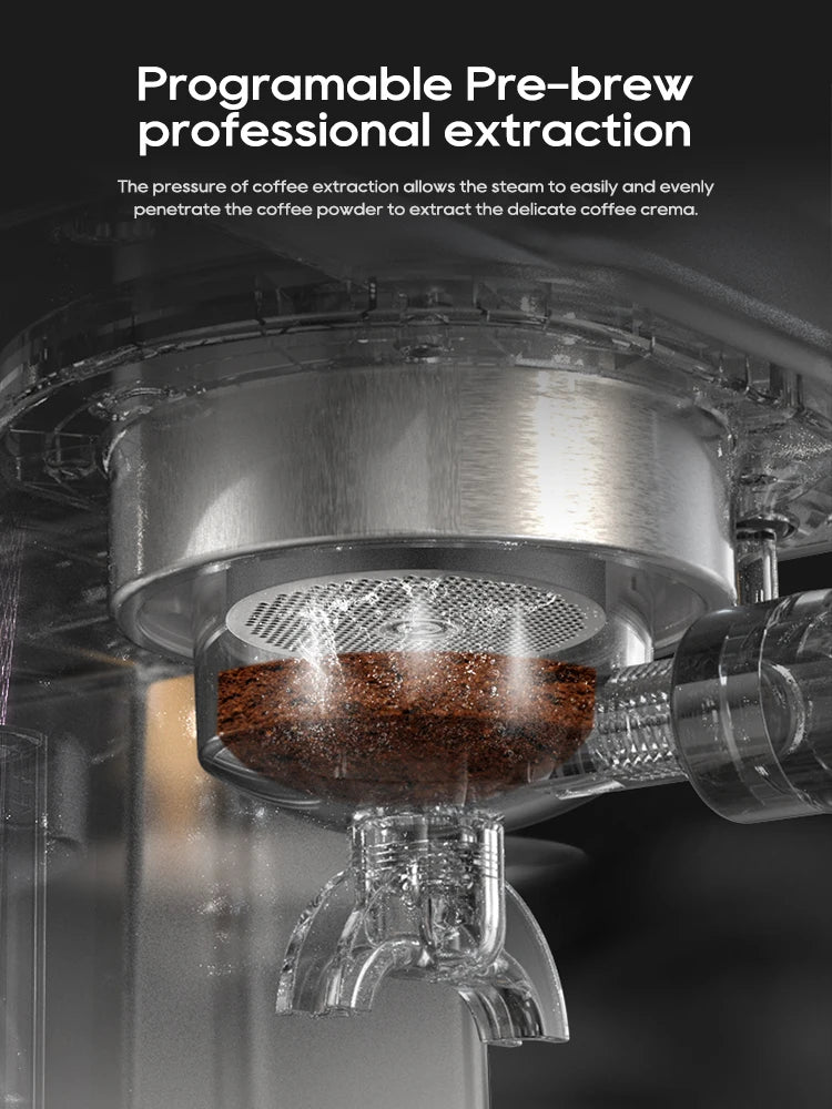 HiBREW H10A – profesionalni črni aparat za espresso | nastavljiva temperatura in prostornina | sistem prednamakanja