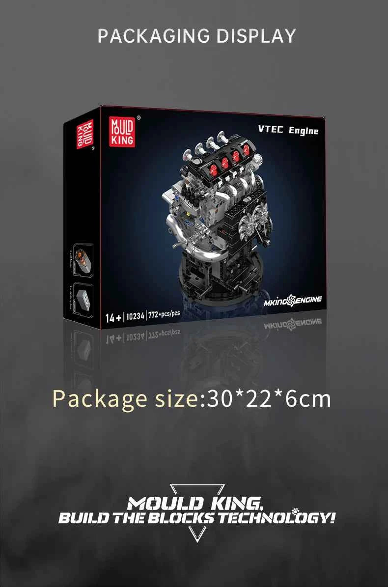 Mould King 10234 Motorized VTEC Engine Building Set | JDM L4 Model - Limetastore