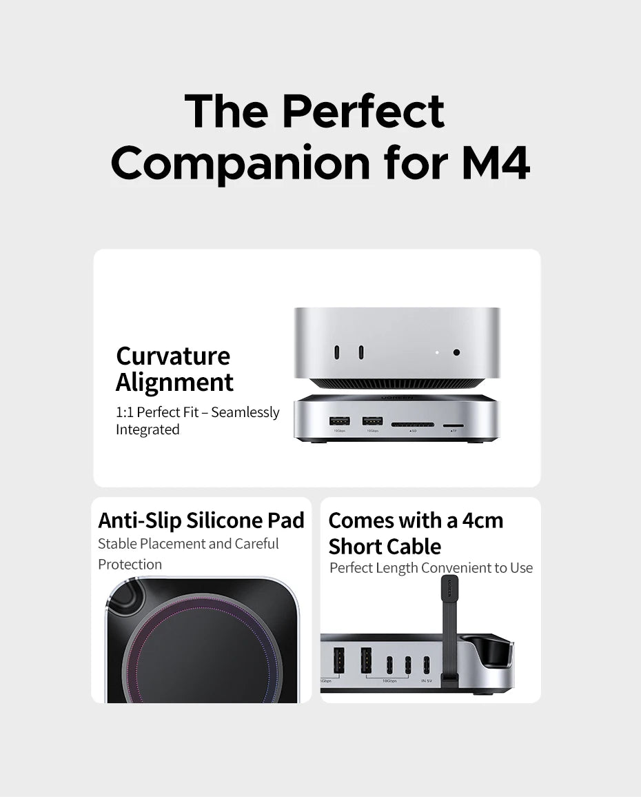 UGREEN USB-C priklopna postaja za Mac Mini M4/M4 Pro z ohišjem za SSD M.2 NVMe
