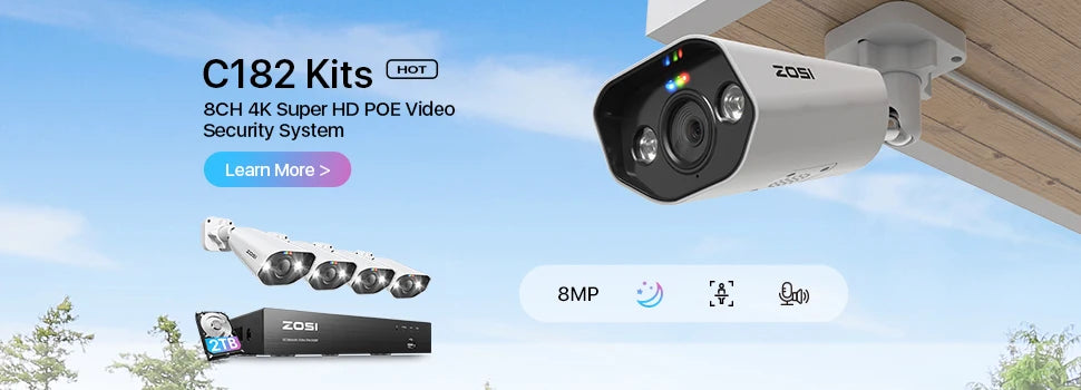 ZOSI 1080p 2MP 4-v-1 kupolasta varnostna kamera – hibridni CCTV TVI/CVI/AHD/CVBS z IR-osvetljevanjem