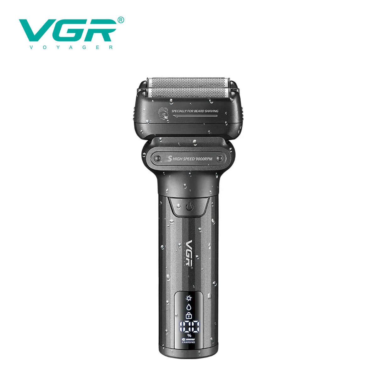 VGR V-368 Profesionalni brivnik z mrežico 9000 RPM 180-min IPX6 Vodotesen