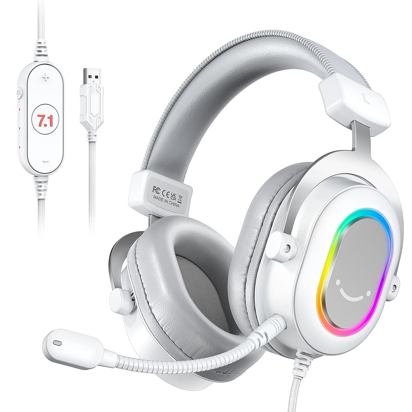 Igralne slušalke FIFINE Ampligame H6P – RGB, 7.1 prostorski zvok, USB, mikrofon