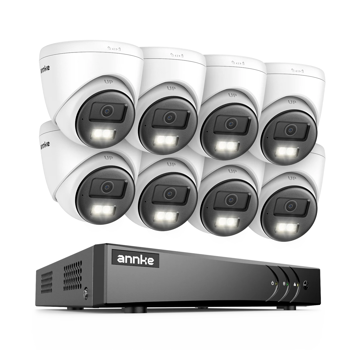 ANNKE 3K CCTV sistem | 5-v-1 8-kanalni DVR, 5MP dome kamere, barvni nočni vid