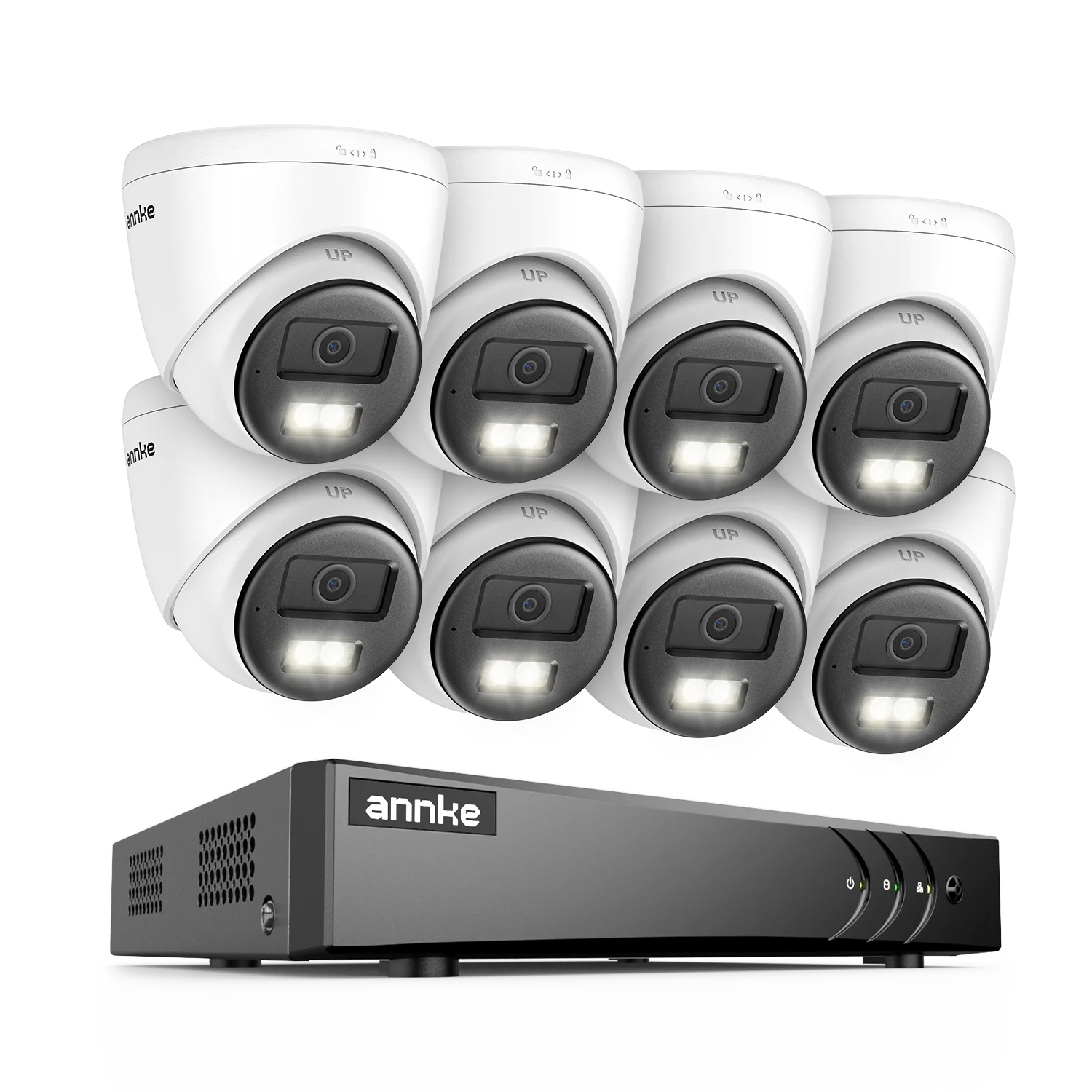 ANNKE 3K CCTV sistem | 5-v-1 8-kanalni DVR, 5MP dome kamere, barvni nočni vid