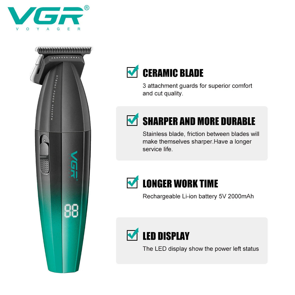 VGR Profesionalni strižnik za lase V-003 V-906 V-308