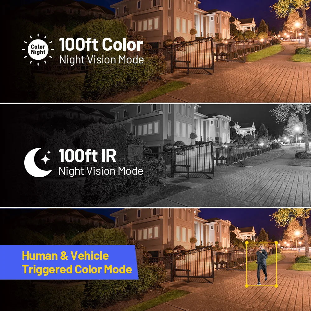 Varnostna kamera ANNKE 12 MP 6K PoE | Dvojna svetloba, zaznavanje z umetno inteligenco, zvok, IP67