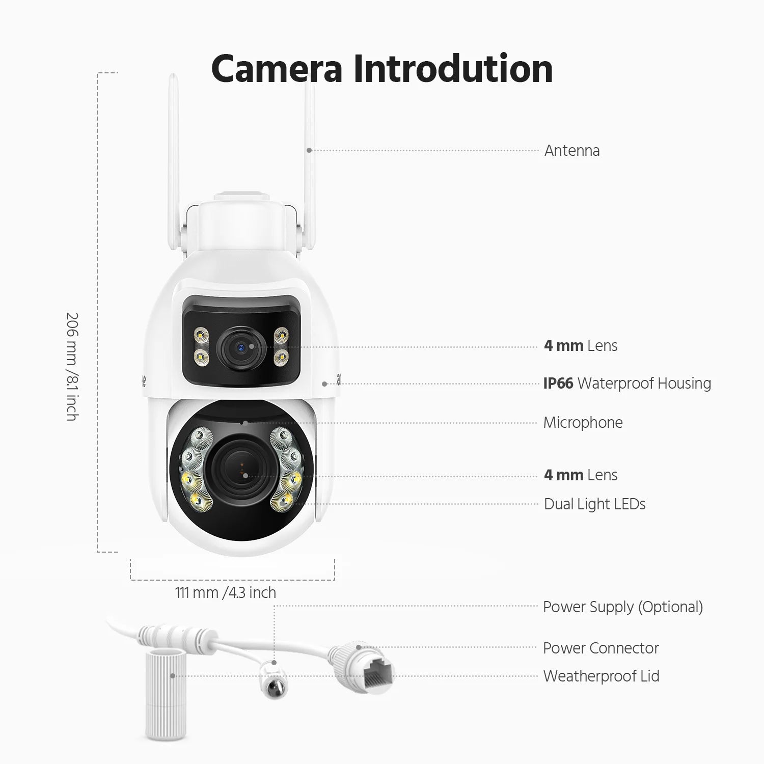 ANNKE WCD1012 10MP PTZ kamera z dvojno lečo | 12× zoom, sledenje z umetno inteligenco, WiFi