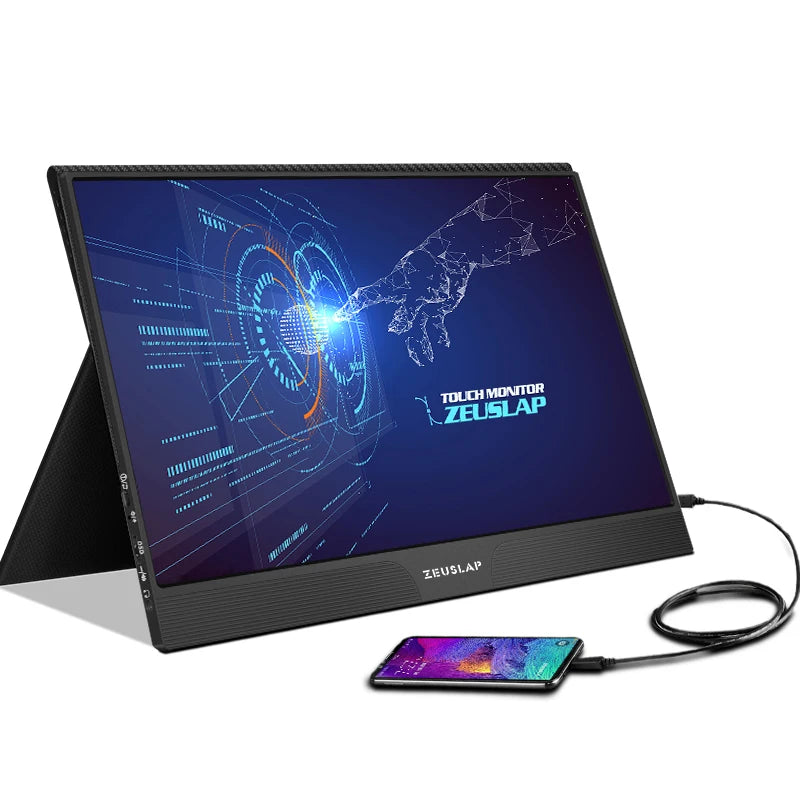 ZEUSLAP Z15ST 15,6" prenosni monitor na dotik | FHD 1080p, USB-C in HDMI, DeX/EMUI/TNT