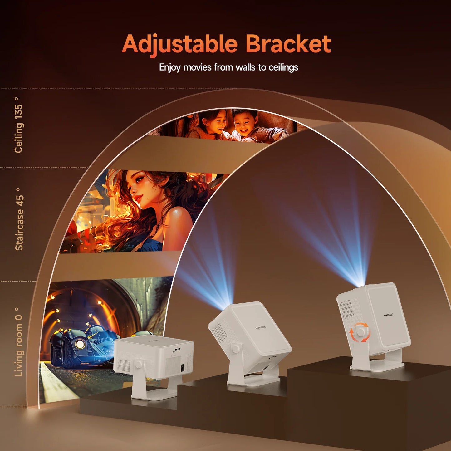 Pametni projektor Magcubic HY450 MAX | 1100 ANSI 1080P | Android 14 in podpora za 8K