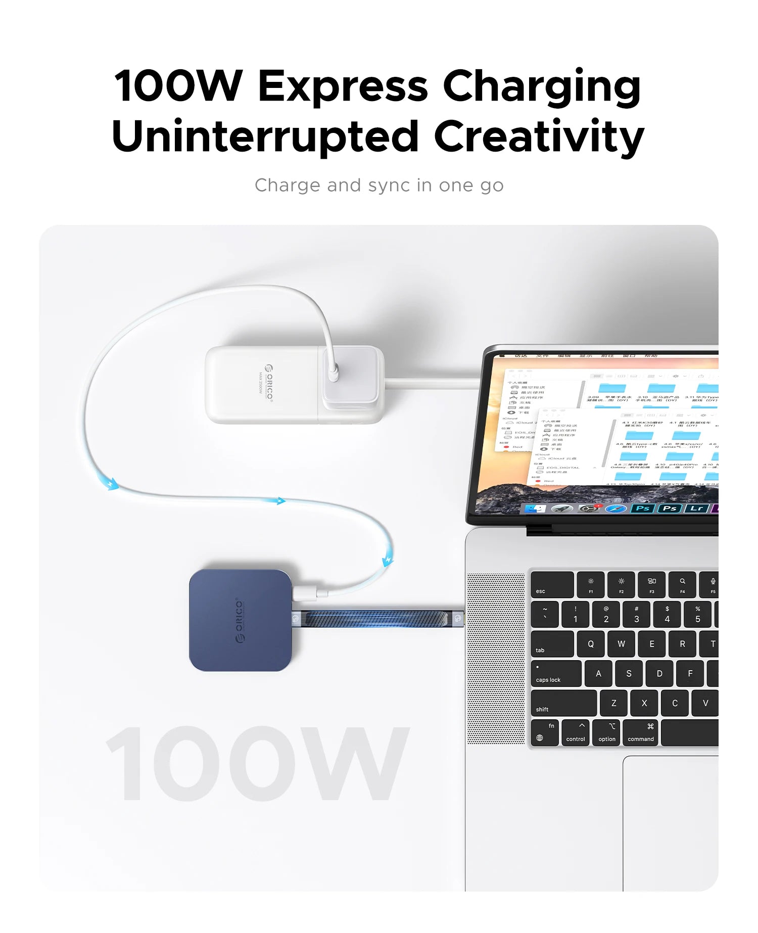 ORICO magnetno ohišje za M.2 2230 NVMe SSD z 10 Gbps USB-C priklopno postajo