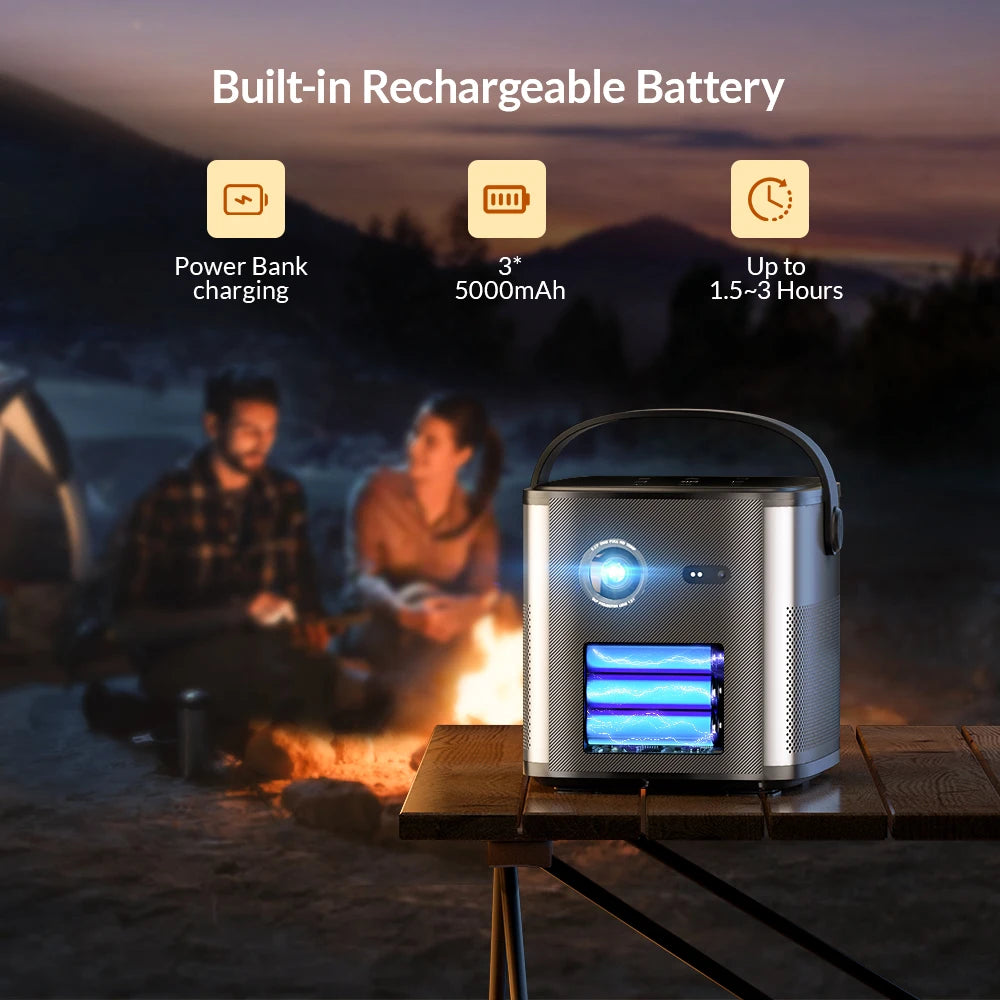 BYINTEK U80 Max Smart Portable DLP Projector – Native 1080P, 4K Support, Android 11.0