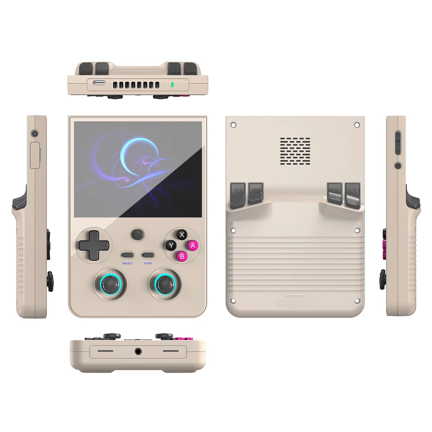 AMPOWN Anbernic RG477V Handheld Game Consoles 4.7-Inch LTPS Screen 120Hz Android 14 Portable Retro Video Gaming Player AI WIFI - Limetastore