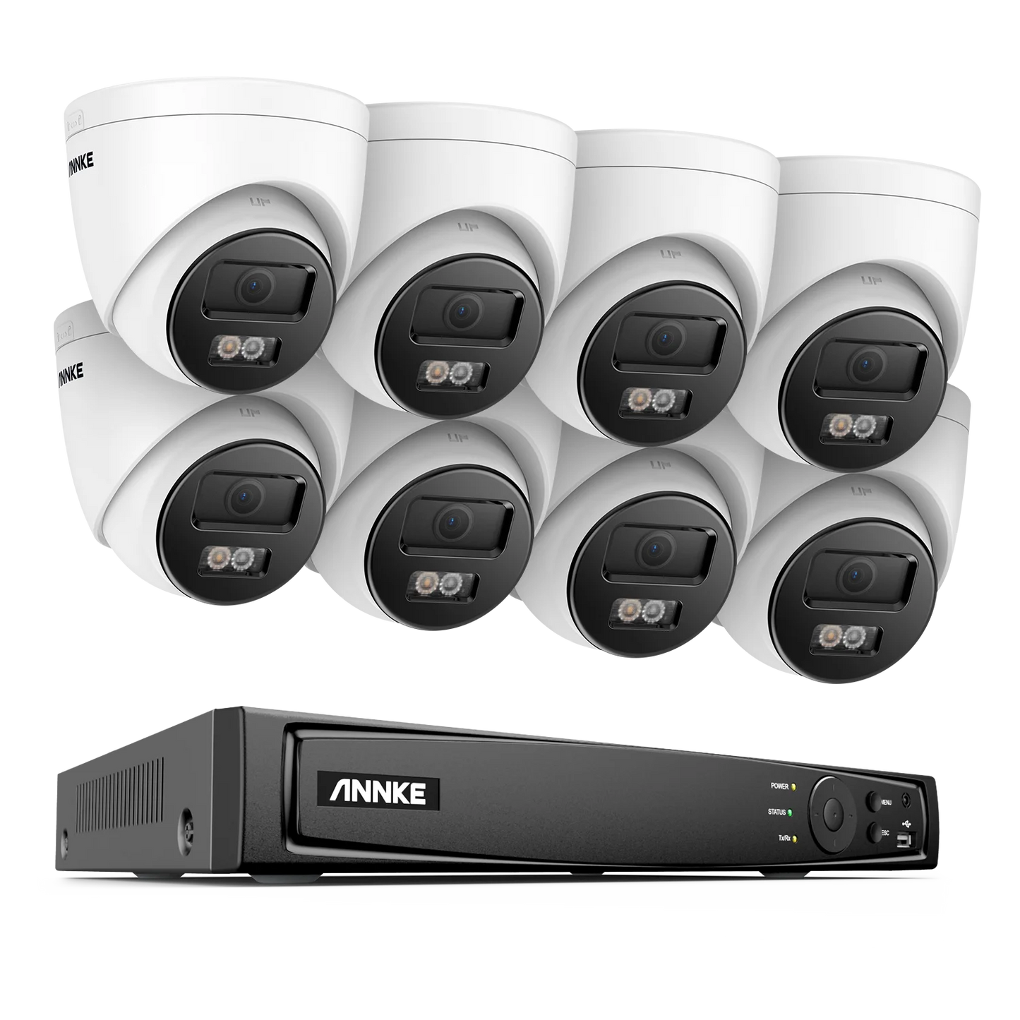 ANNKE 4K 8MP PoE CCTV sistem | 16-kanalni H.265 NVR, 12× 8MP EXIR kamere, 30 m nočni vid