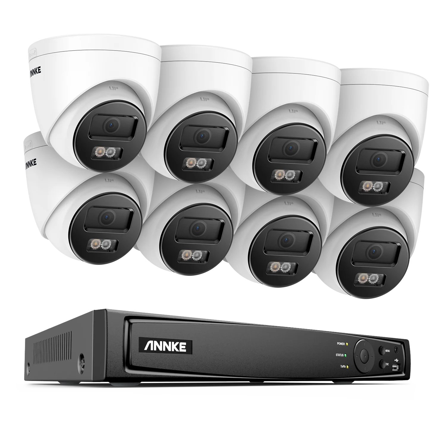 ANNKE 4K 8MP PoE CCTV sistem | 16-kanalni H.265 NVR, 12× 8MP EXIR kamere, 30 m nočni vid