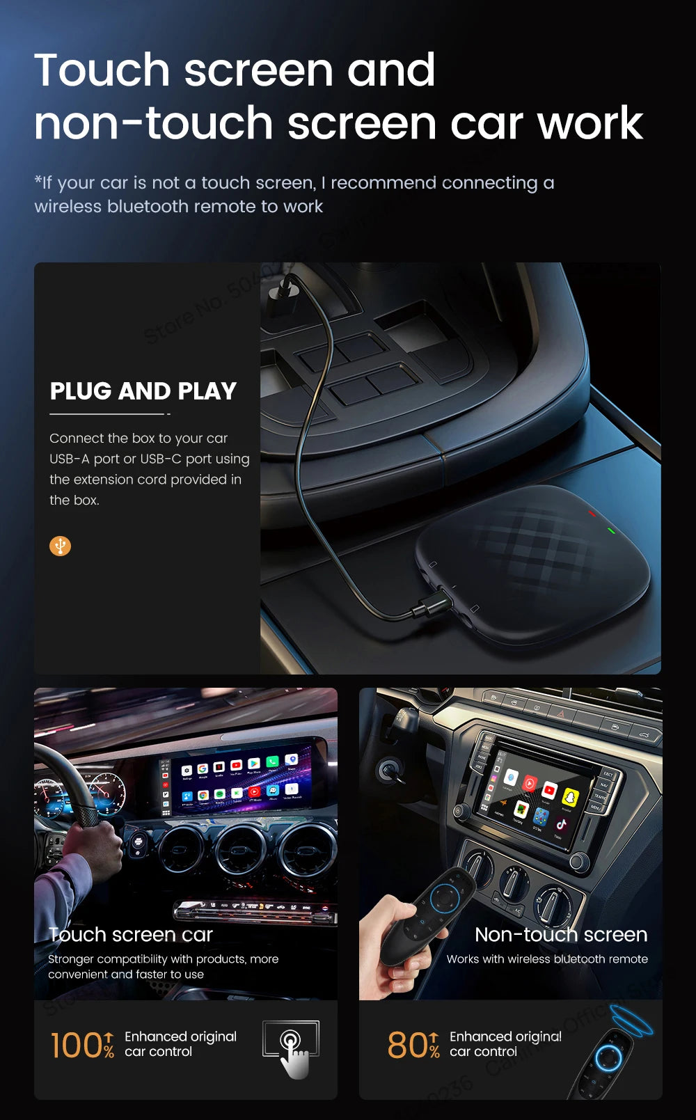 CarlinKit Android 11 Wireless CarPlay AI Box