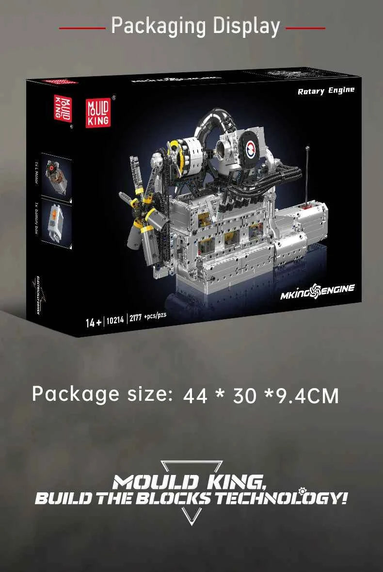 Mould King 10214 Motorized Rotary Piston Engine Building Set - Limetastore