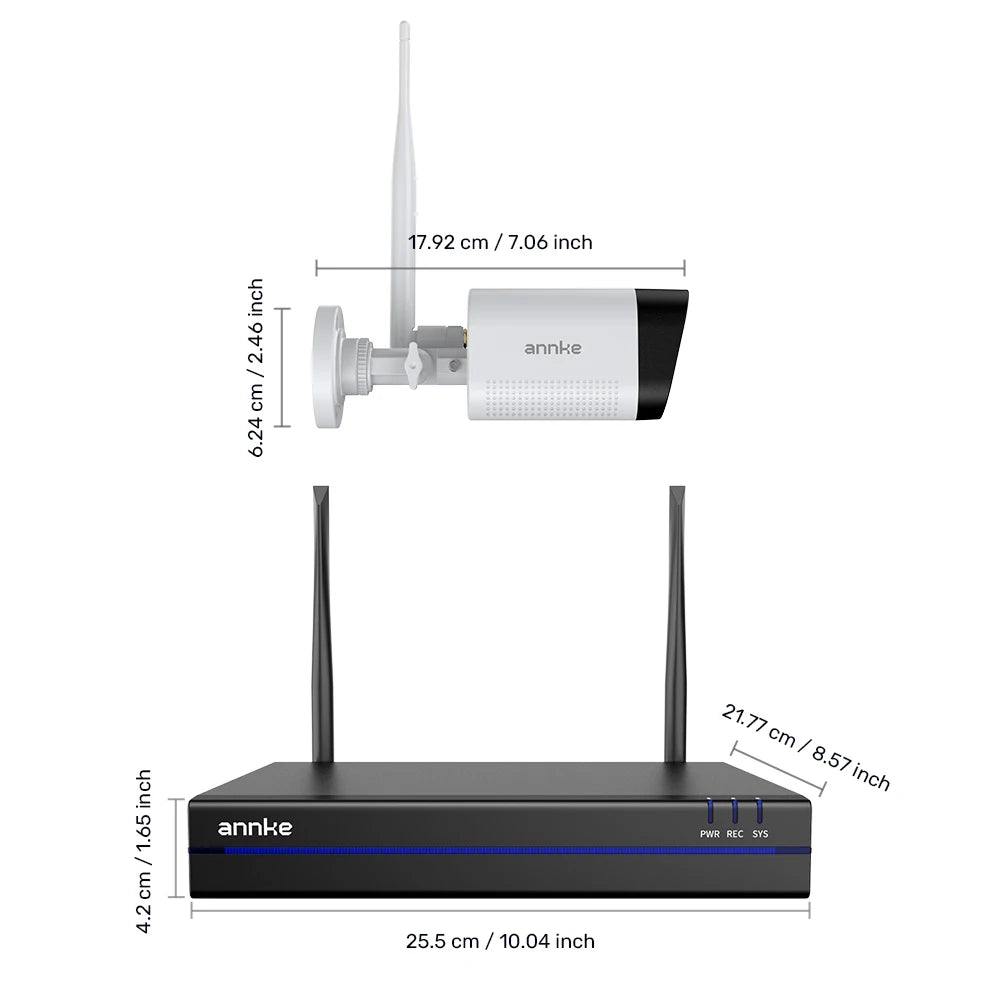 ANNKE WAS500 5MP brezžični CCTV sistem | 16-kanalni 4K NVR, WiFi kamere, dvosmerni zvok