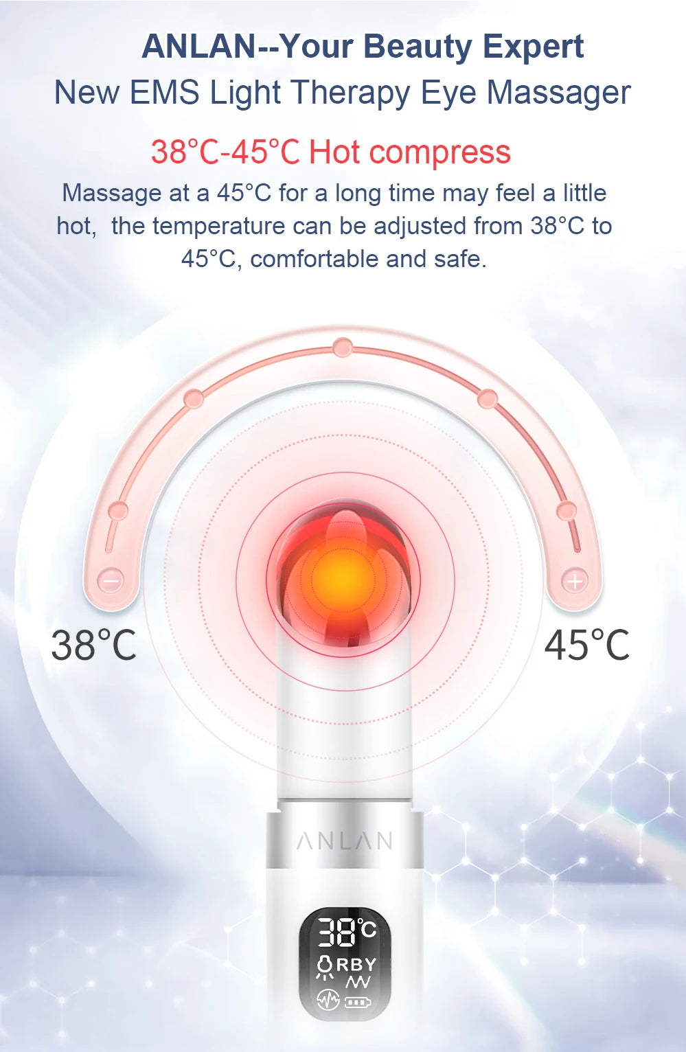 ANLAN EMS Electric Eye Massager for Skin Lifting, Reducing Wrinkles, and Dark Circles - Limetastore