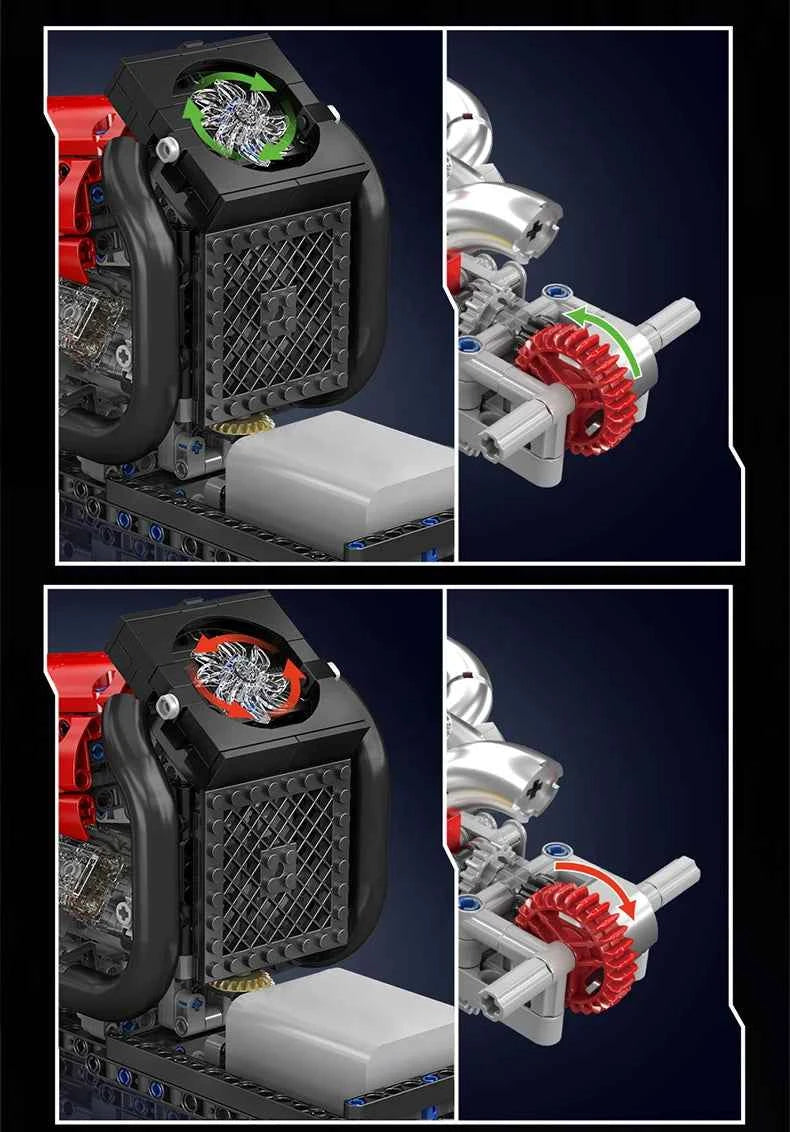 Mould King 10188 Motorized STR 13 Formula One Engine Building Set - Limetastore