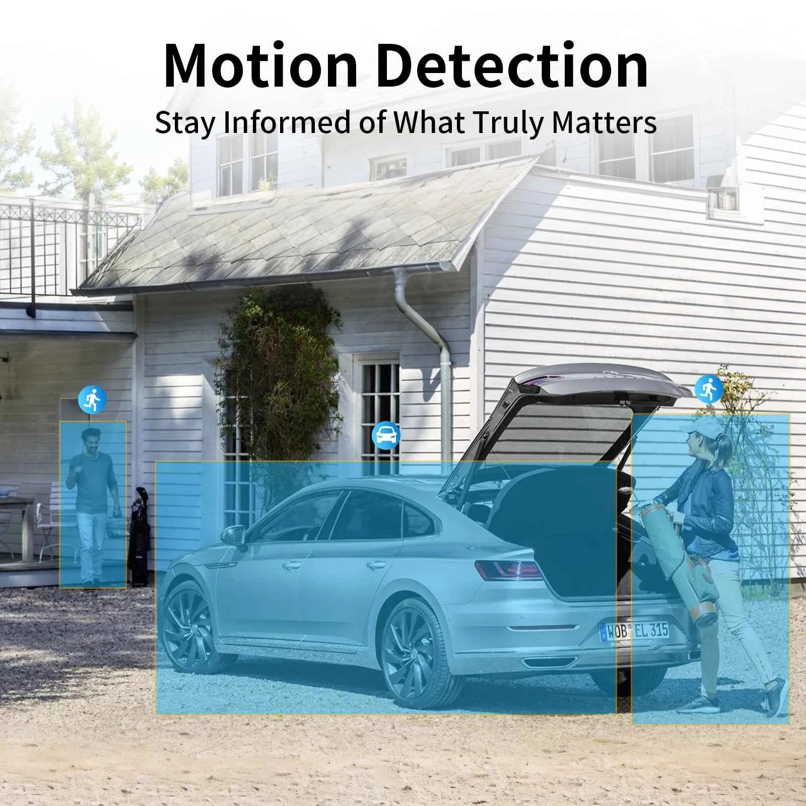 ARCCTV 4MP Wifi Solar Battery Camera Kit Surveillance Security System Humanoid Detection Siren Alarm Outdoor Wireless Camera Set - Limetastore