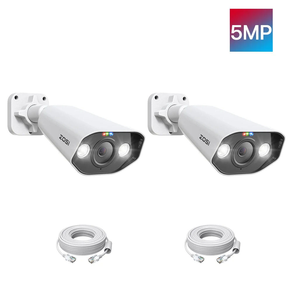 ZOSI 4K 8MP/5MP Add‑On PoE IP Camera – Ultra HD Security Cam for ZOSI 8CH & 16CH PoE
