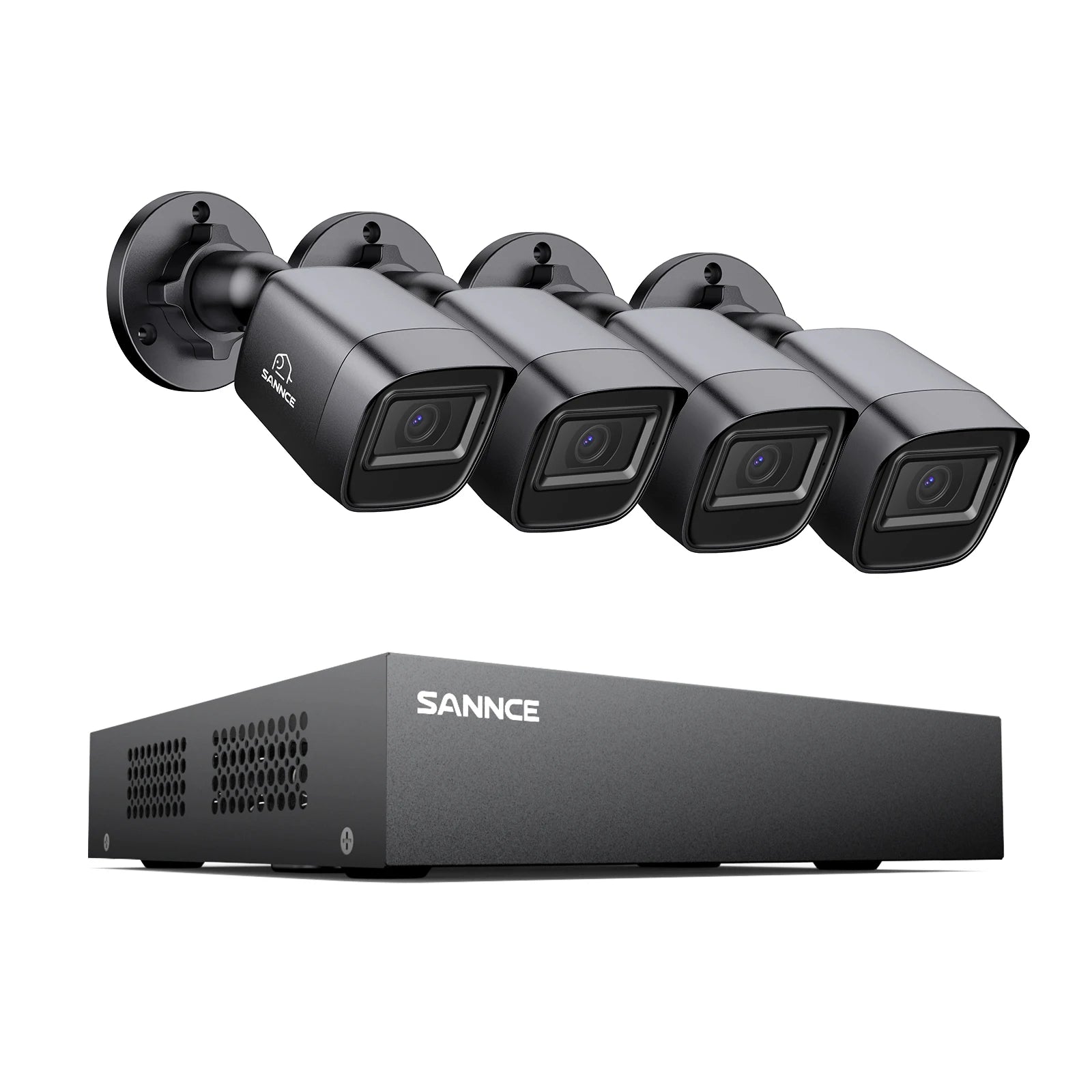 SANNCE 4-kanalni DVR CCTV sistem | 2/4 × 2MP IR kamere, 1080P TVI, 1280TVL, komplet za zunanji nadzor