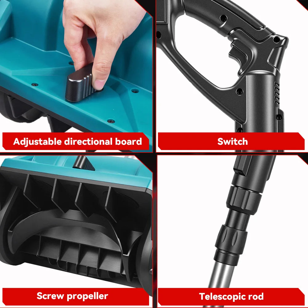 ONEVAN 2500W/3000W brezkrtačni električni snežni plug | Akumulatorski snežni pometač