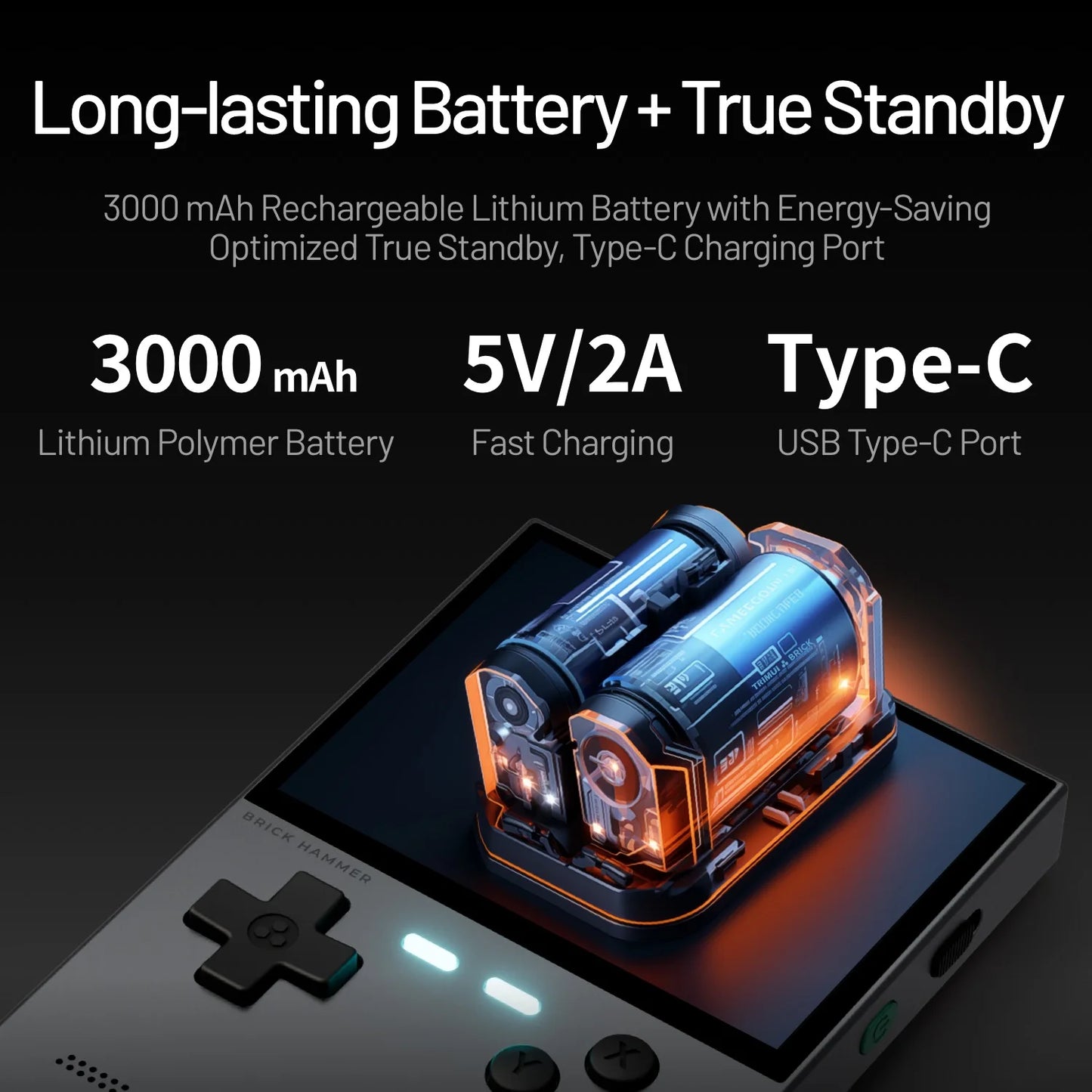 AMPOWN TRIMUI BRICK Metal Retro Games Console Portable Handheld Game Player CNC 3.2 IPS Screen Linux System Video Gaming Device - Limetastore