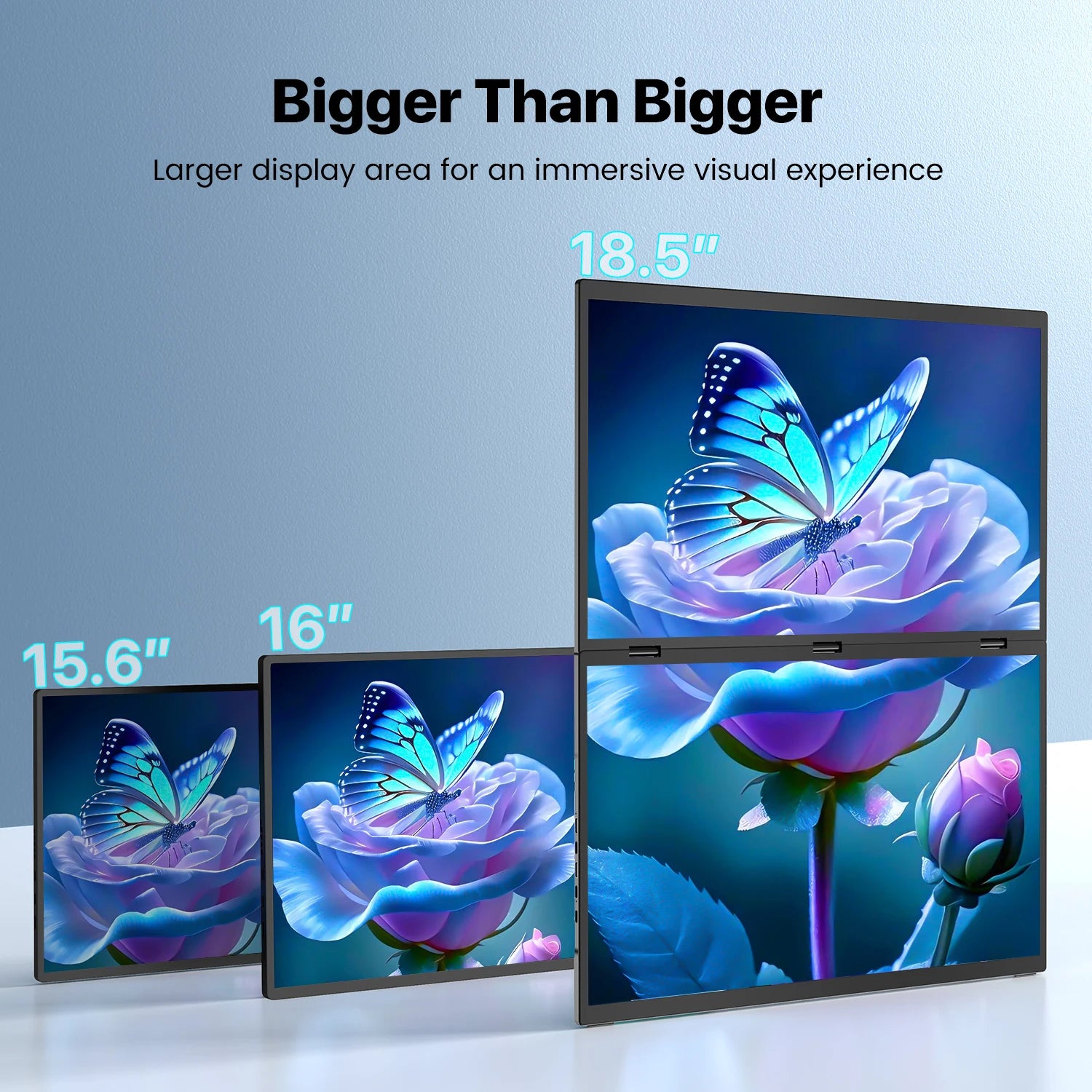 18.5'' 100Hz Touch Screen Dual Triple Portable Monitor IPS USB-C HDMI HDR Foldable Laptop PC Gaming Display For PC Mac Windows - Limetastore