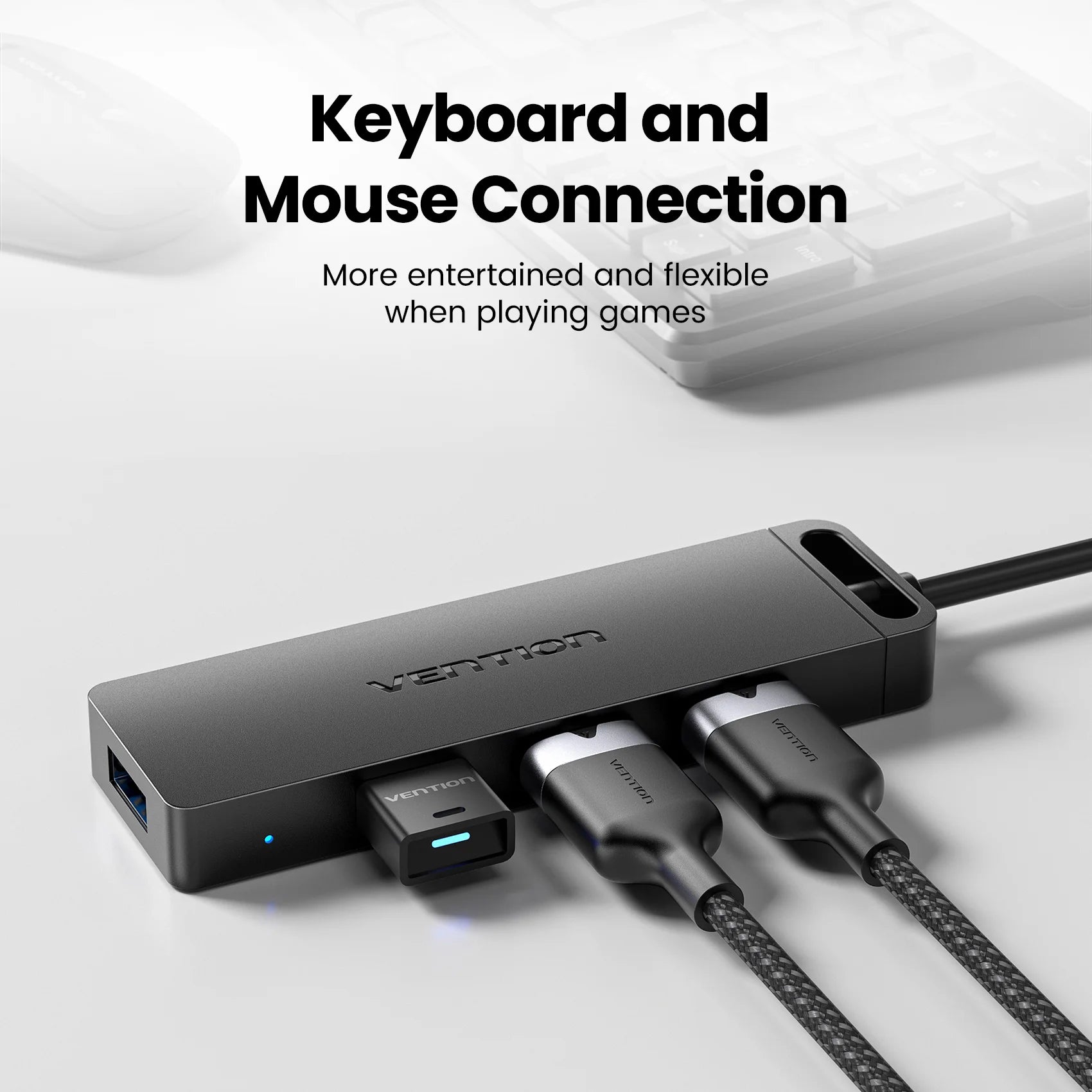 Vention USB 3.0 Hub 4‑Port | 5Gbps High‑Speed Multiport Splitter for Laptop & Desktop