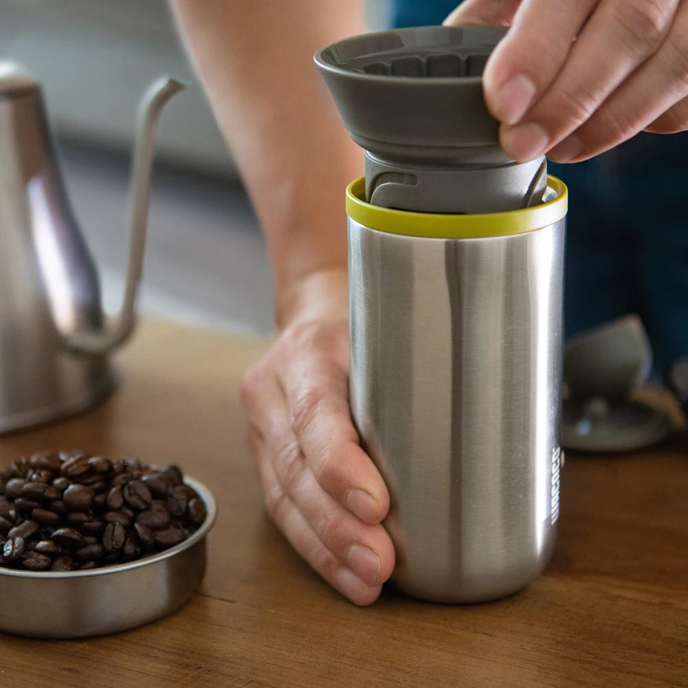 Wacaco Cuppamoka prenosni aparat za prelivno kavo – vakuumsko izoliran iz nerjavečega jekla