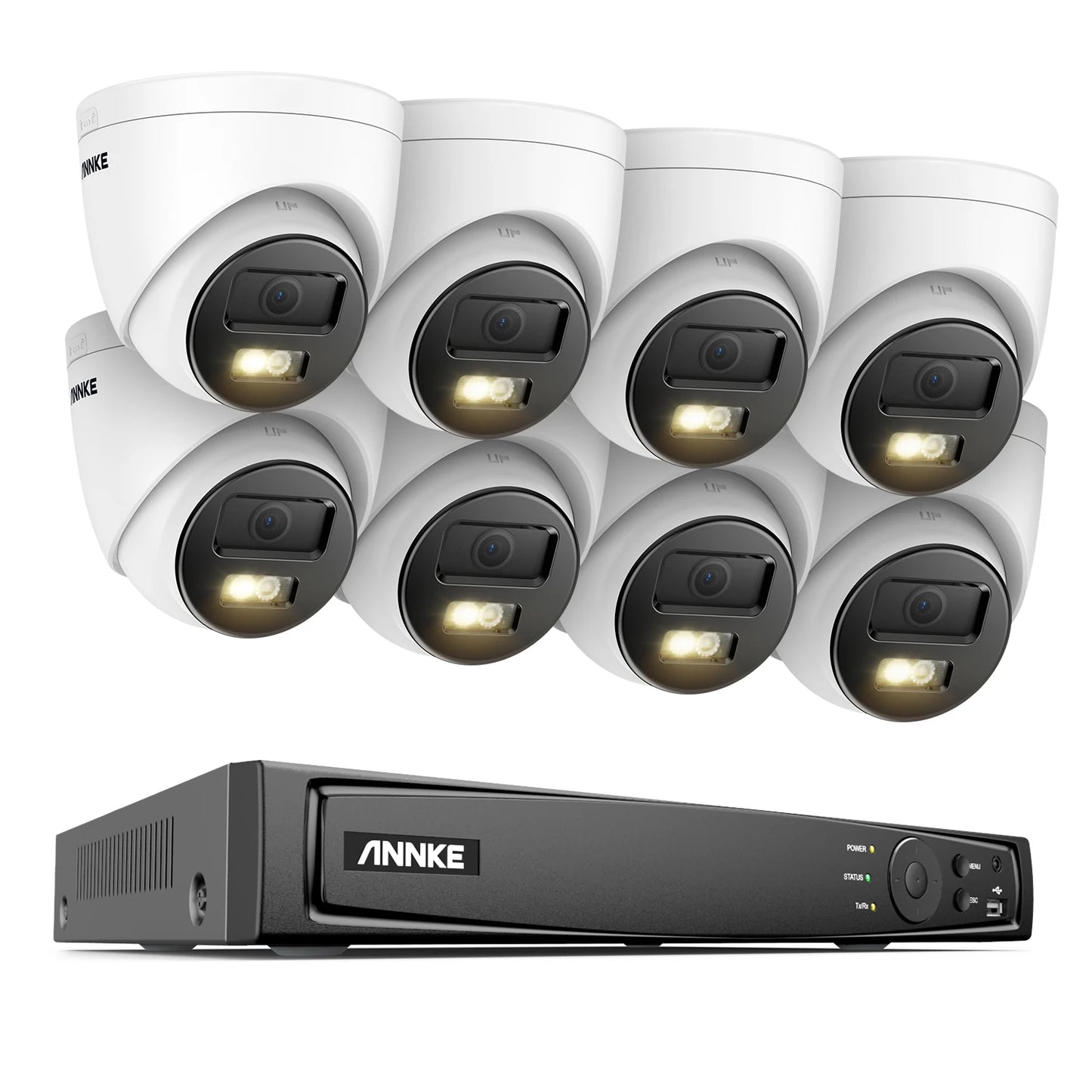 ANNKE 12MP 6K PoE CCTV sistem | 16-kanalni NVR, kamere z dvojno lučjo, zvok, zaznavanje ljudi in vozil