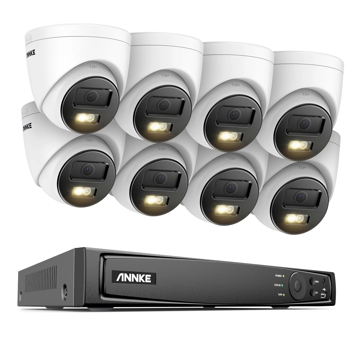 ANNKE 12MP 6K PoE CCTV sistem | 16-kanalni NVR, kamere z dvojno lučjo, zvok, zaznavanje ljudi in vozil