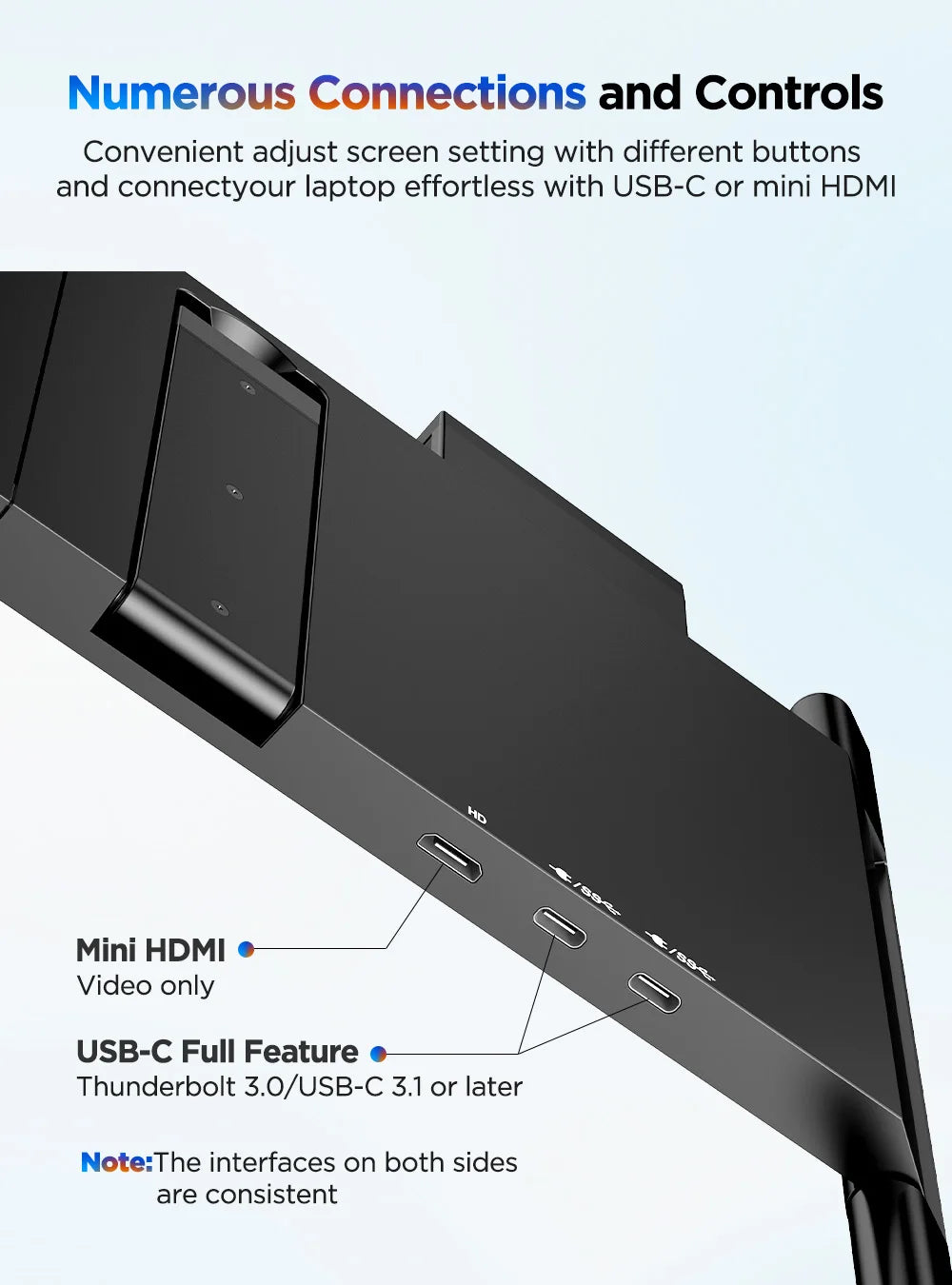 UPERFECT UFree Z14 FHD Wireless Laptop Monitor Extender Triple Screen Display for Laptop, Phone, PS5, Xbox, Switch - Limetastore