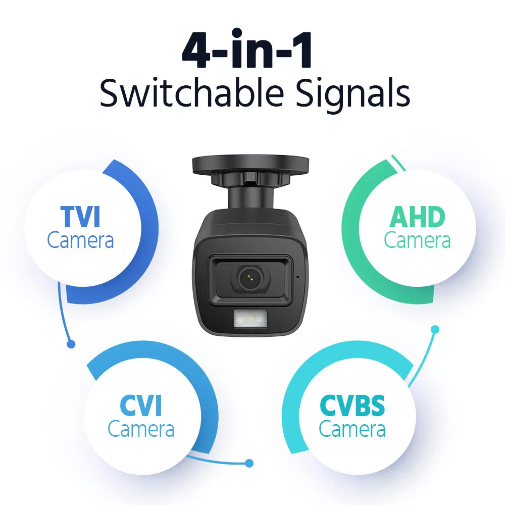 ANNKE 6MP HD IP67 Vodoodporni dvosmerni zvok v kompletu kamer za notranjo in zunanjo uporabo H.265+ analogna CCTV varnostna kamera z vgrajenim mikrofonom