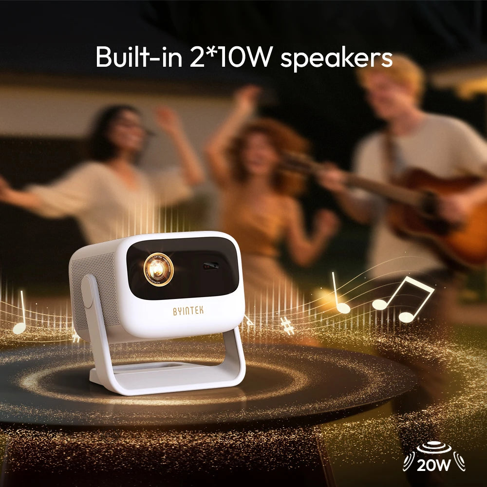 BYINTEK U90 Smart Portable DLP Projector – Native 1080P, 4K Support, Android 11.0