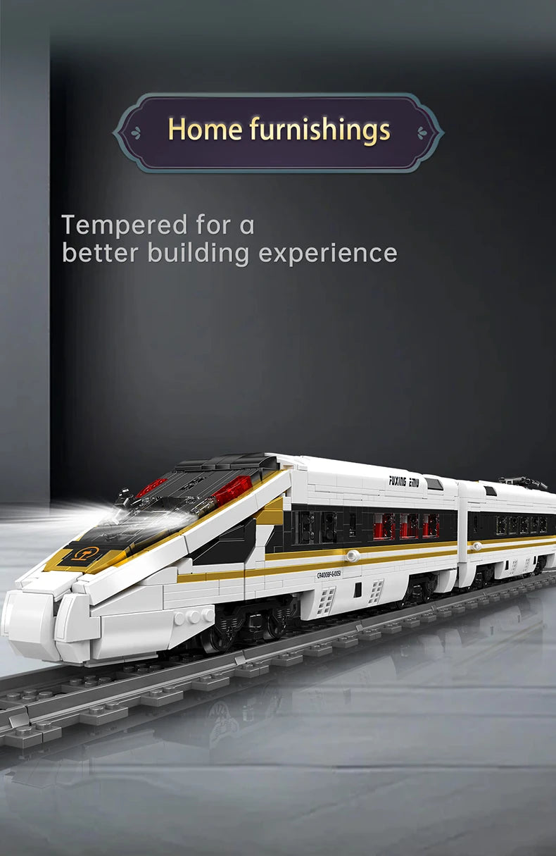 Mould King 12015 RC Fuxing EMU High-Speed Train | Motorized Technical Locomotive Building Block Set - Limetastore