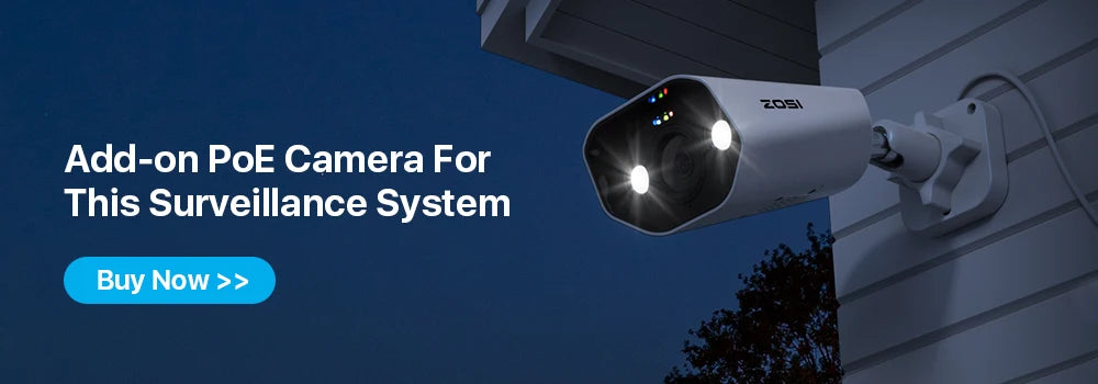ZOSI 16CH 4K PoE Security Camera System – 8MP NVR with Outdoor/Indoor Color Night Vision AI IP Cameras