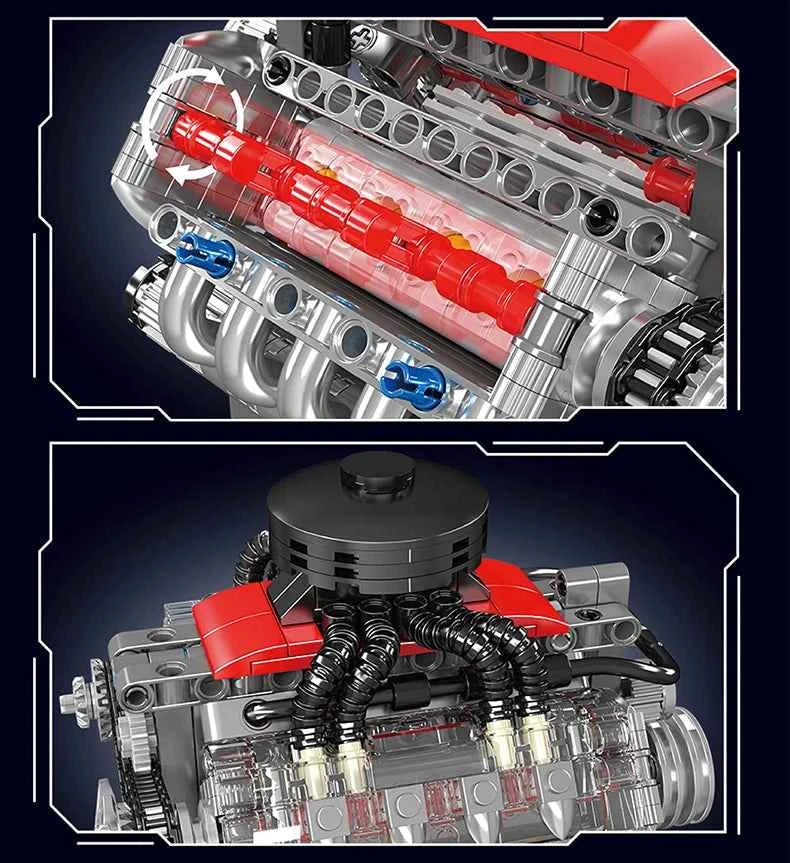 Mould King 10171 Motorized Technical Car – LSX454 V8 Engine Building Block Model for Kids & Collectors - Limetastore
