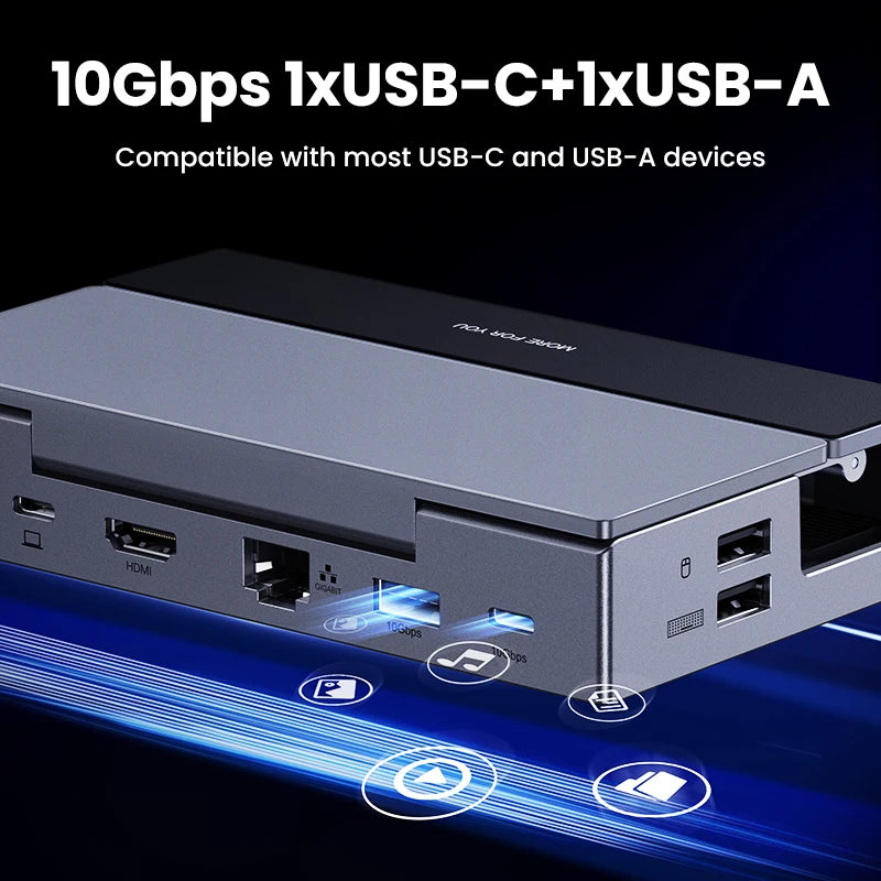 UGREEN 9-v-1 Steam Deck priklopna postaja s HDMI 4K60Hz, RJ45 Ethernet, PD100W, USB-A/C