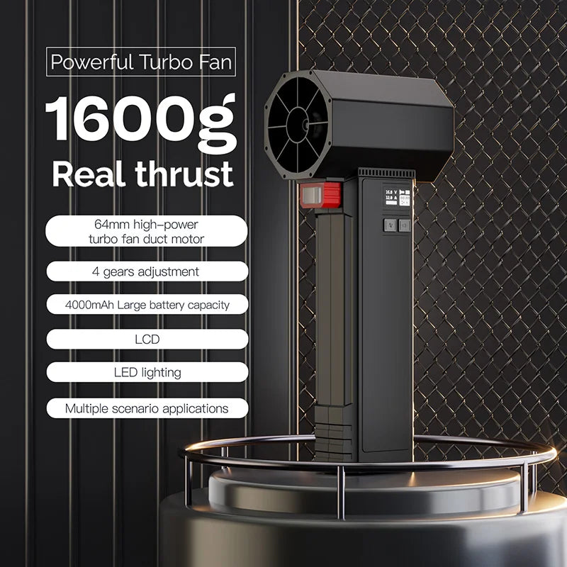Booster TF64 – 64 mm brezkrtačni turboventilator | 1600 g potiska, 750 W visoko zmogljiv avtomobilski sušilnik in zračni pihalnik