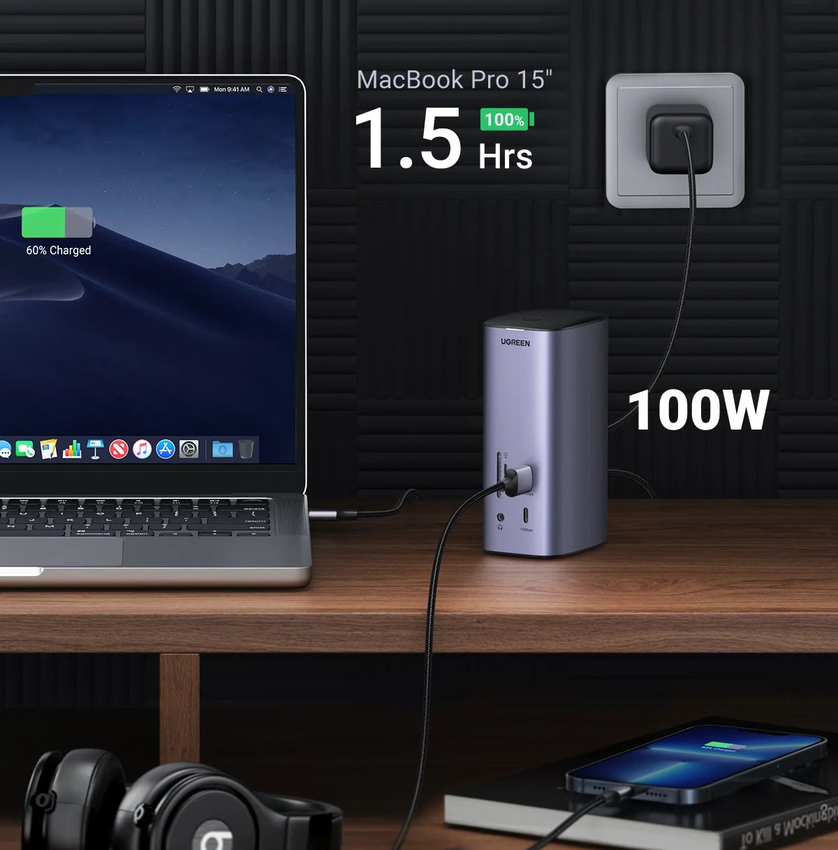 UGREEN 12-v-1 priklopna postaja USB-C z 8K HDMI, 4K60Hz DisplayPort, trojnim zaslonom