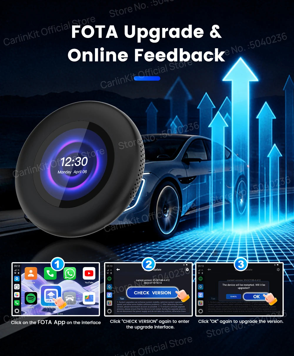 CarlinKit Tbox‑Ultra3 Android 15 5G LTE WiFi6 AI Box