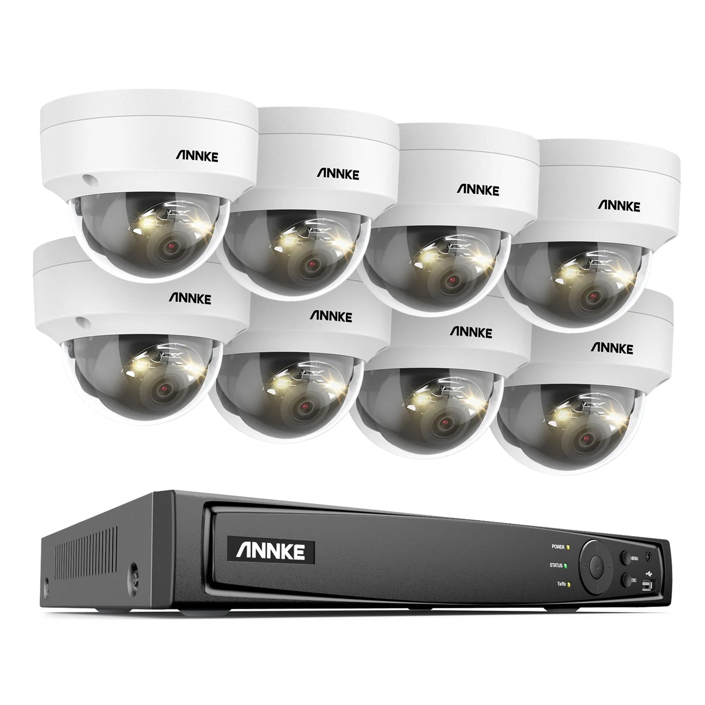 ANNKE 12MP 6K PoE CCTV sistem | 16-kanalni NVR, kamere z dvojno lučjo, zvok, zaznavanje ljudi in vozil