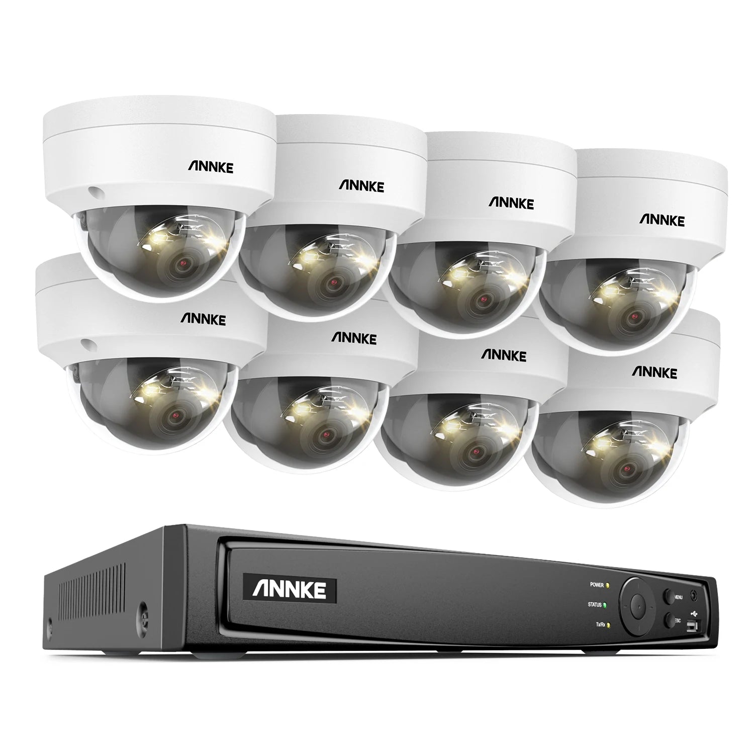ANNKE 12MP 6K PoE CCTV sistem | 16-kanalni NVR, kamere z dvojno lučjo, zvok, zaznavanje ljudi in vozil
