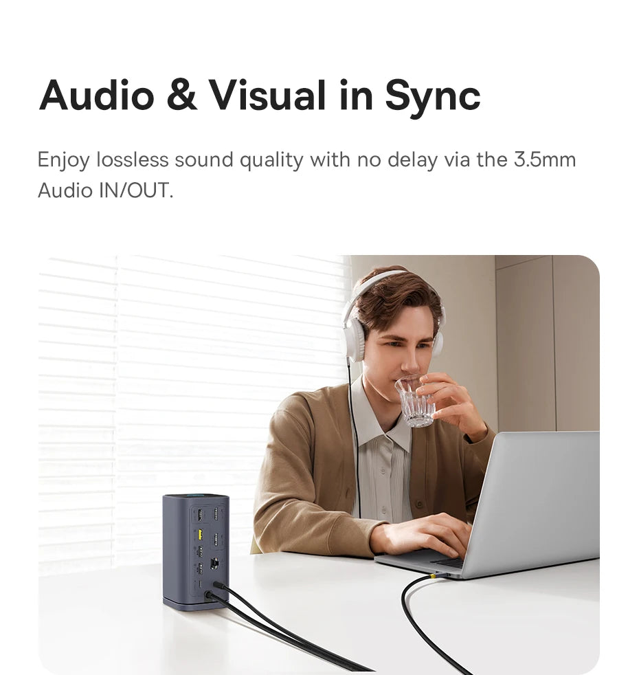 Baseus 11‑in‑1 USB‑C HUB for Mac M3/M2/M1 | HDMI 4K@60Hz, MST Triple Display, PD100W Docking Station