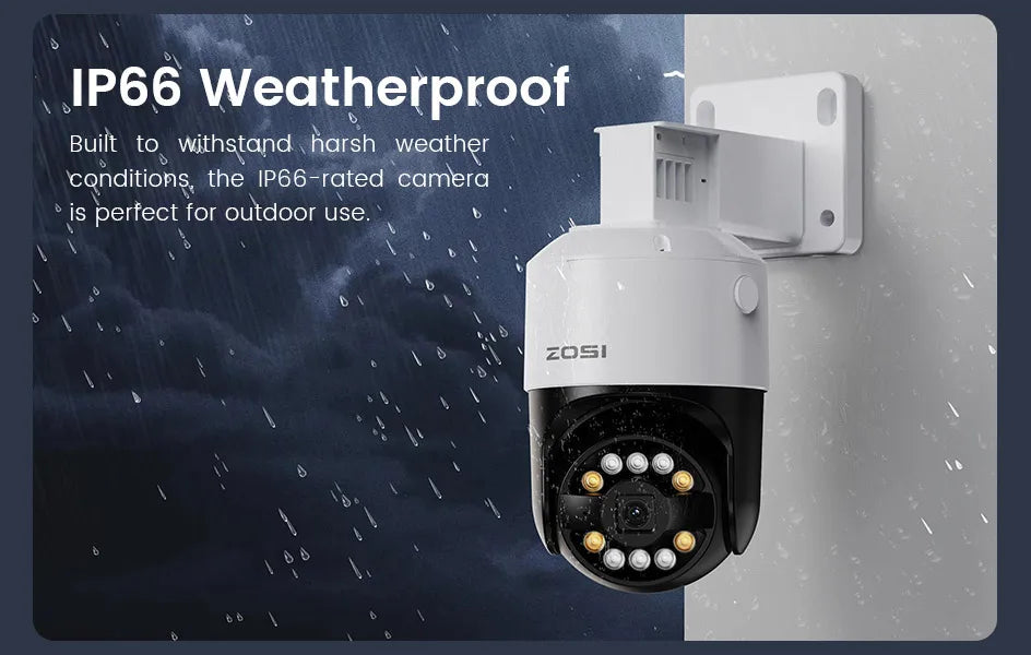 ZOSI 5MP PTZ PoE Security Camera System – 8CH 8MP NVR Kit with Two‑Way Audio | AI Face Detection
