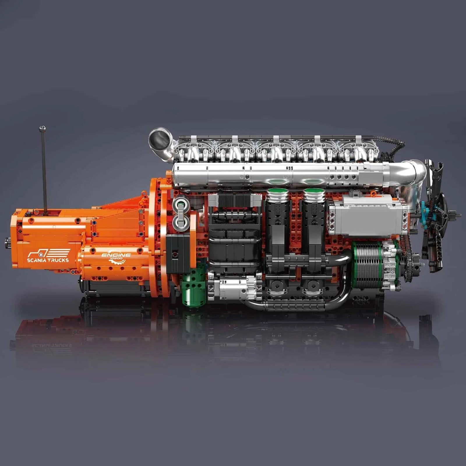 Mould King 10200 Motorized Heavy Truck Engine & Transmission Building Set - Limetastore